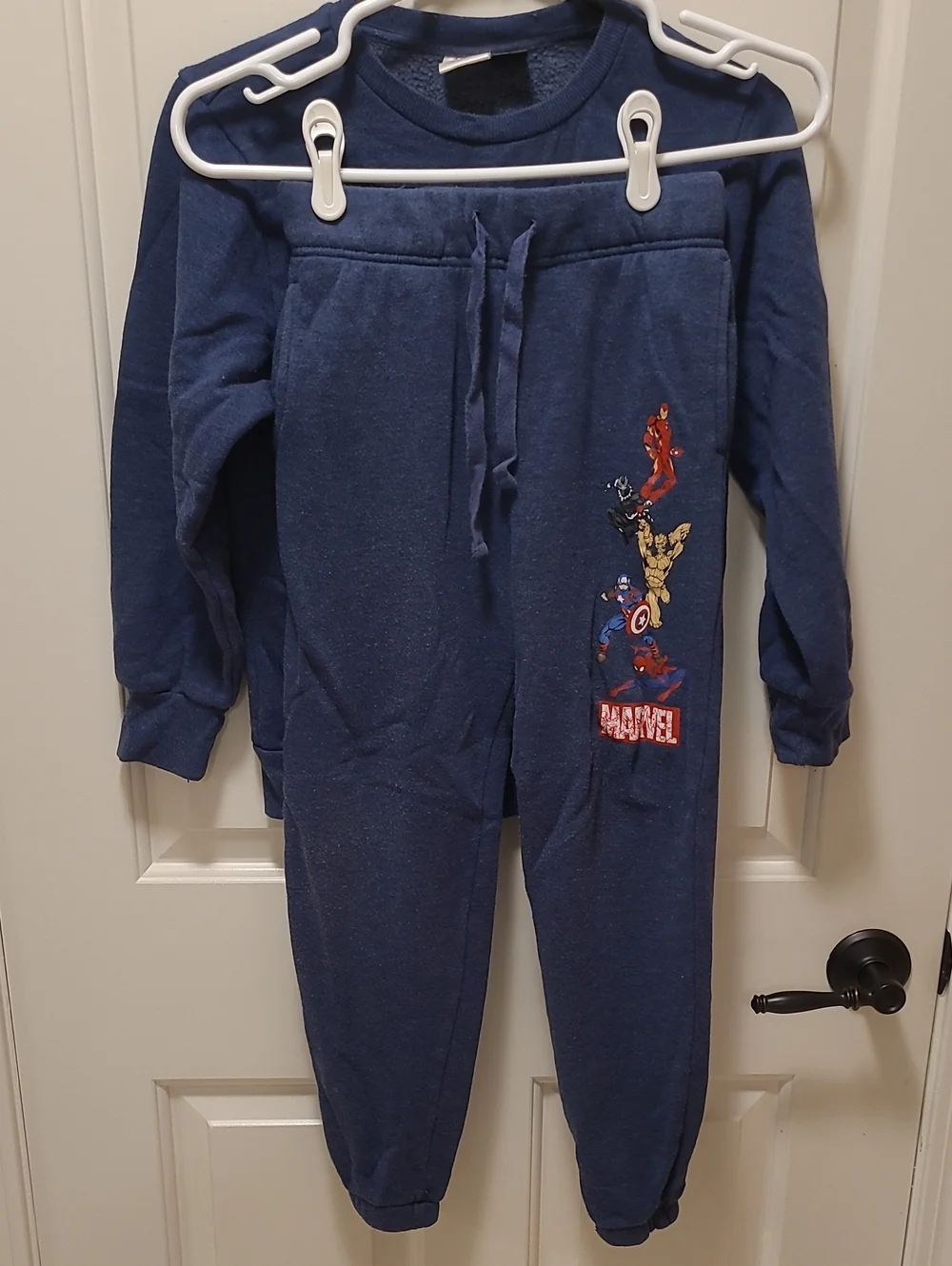 Marvel Blue Kids Superhero Sweatshirt & Pants Set M
